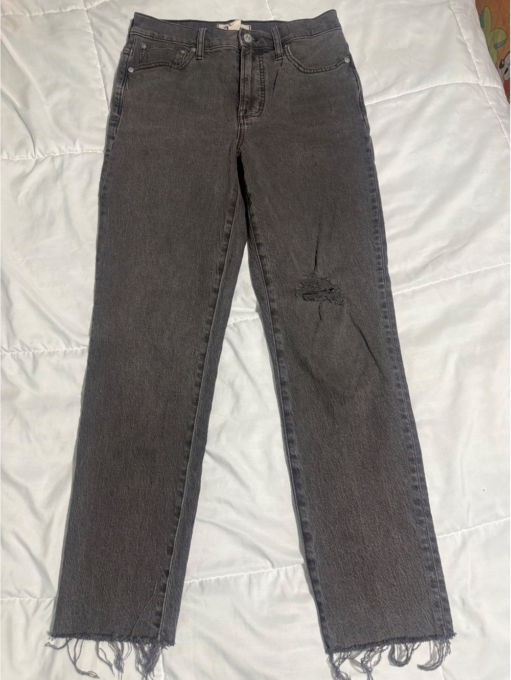 Madewell The Perfect Vintage Jean Cropped in Black, Size 26